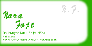 nora fojt business card